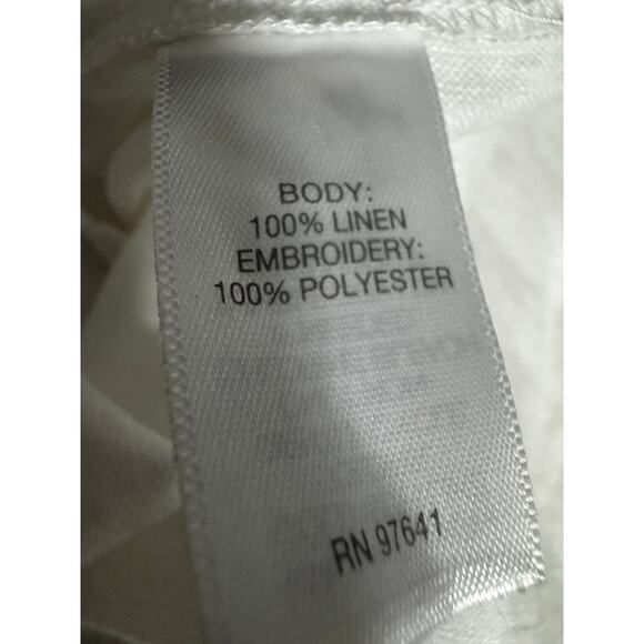 J.Jill Love Linen White Embroidered Tunic Top Shirt Women’s Plus 2X - Picture 6 of 7